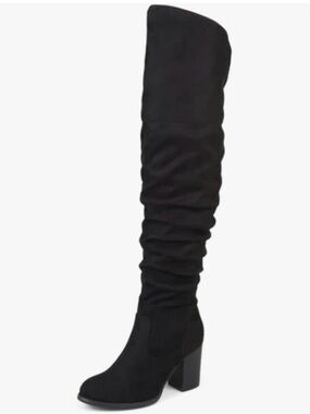 Journee Collection Kaison Black Over-the-Knee Boot 9 wide calf